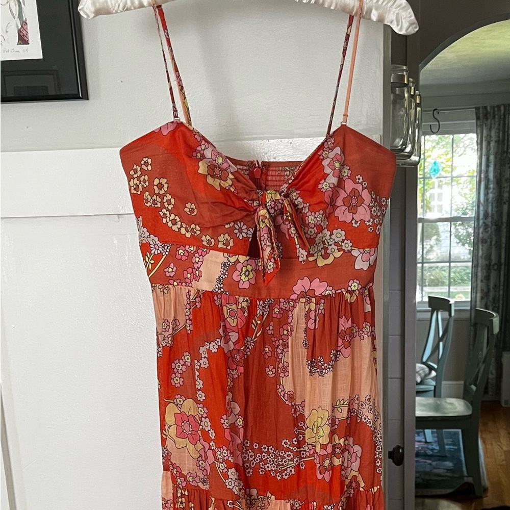 Zimmermann Orange and Pink Floral Dress 1